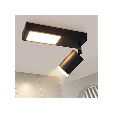 ZMH LED Lampe de plafond Noire Deckenlampe Deckenleuchte Deckenstrahler 3000k 10W Deckenspot GU10 Flurlampe Moderne Wandleuchte Intérieure Pour Cuisine Chambre à coucher Couloir (1/5)