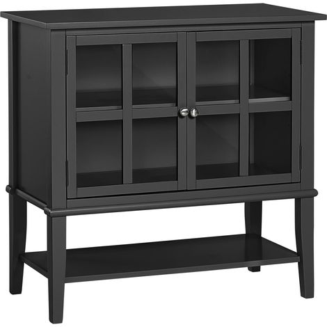 Armoire avec 2 portes en mélaminé noir (1/5)