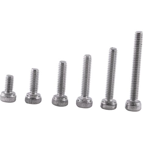 Vis inox A2 tête cylindrique à six pans creux M2, 250 pièces avec écrous hexagonaux, kit de boulonnerie (1/5)