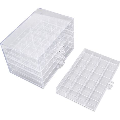 Transparente Aufbewahrungsbox mit 5 Fächern für Maniküre-Zubehör, Schlafzimmer-Organizer (1/5)