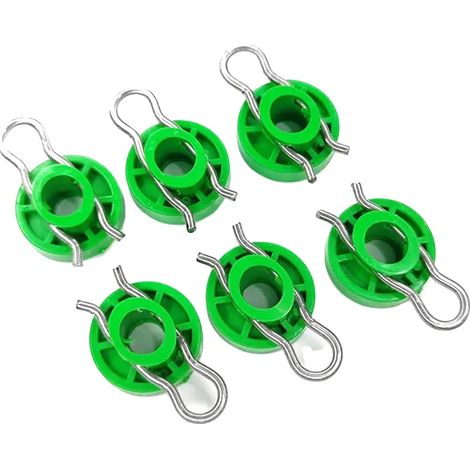 Clip di fissaggio per alzacristalli elettrico, in plastica rinforzata, fissaggio stabile, colore verde. (1/2)