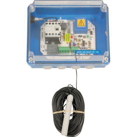 Jetly – Détecteur d'inondation bi-tension 10A avec électrode – Système avec 40m de câble – Protection moteur réglable de 1 à 10A (1/7)