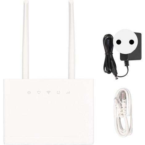 R311 Pro 4G LTE CPE Routeur WiFi 300Mbps, modem 4G LTE avec emplacement carte SIM, supporte 32 utilisateurs, 2 antennes 5dBi, pour Afrique, prise UE 100-240V (1/5)