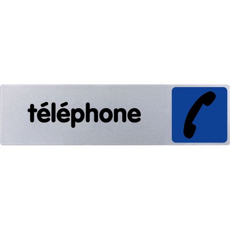 Plaque de porte Téléphone - couleur 170x45mm - 4033662
