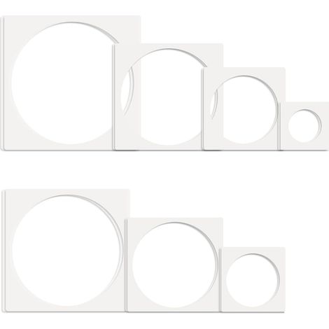14 Pochoir Cercle, 7 Tailles, Polyester Transparent, Pour Art Mural Et Décoration De Meubles