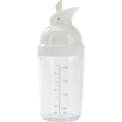 Bouteille À Assaisonnement - 200 ml - Bouchon Étanche - Pour Vinaigrette Huile Vinaigre Sauce Soja - Blanc (1/5)