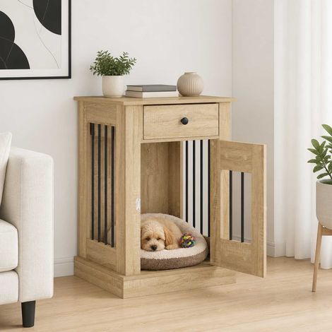 Meuble de cage pour chien Chêne Sonoma 50 x 47,5 x 80 cm (1/5)