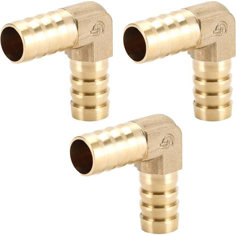 3 Pièces 8mm Laiton Raccord Durite Essence Coude à 90 Degrés Raccord de (1/5)