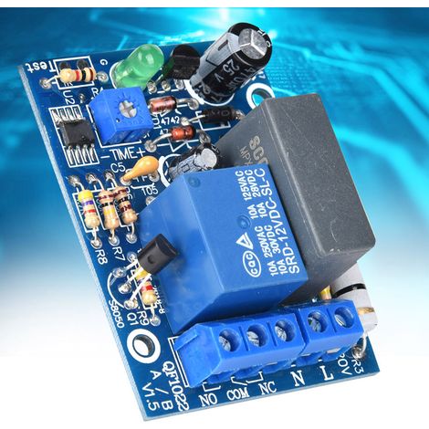Module de relais temporisé à temporisation réglable 220 V CA avec arrêt différé (0 à 10 min) (1/5)