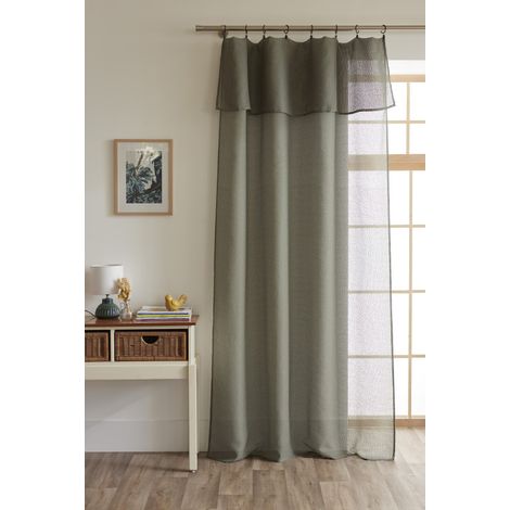 Voilage ajustable + 8 anneaux pince 140 x 270 cm effet bouclette "Elda" Le fil d'Ariane (1/4)