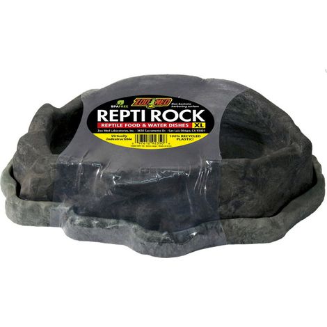 XL - 32,5x7x21,5 cm: Piatto mangiatoia più vaschetta acqua Repti rock combo Zoo Med