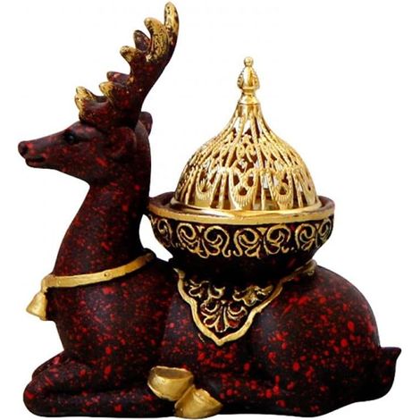 Brleur d'encens en résine Elk Milk Cone Brleur d'encens pour décor de bureau à domicile (rouge) (1/5)