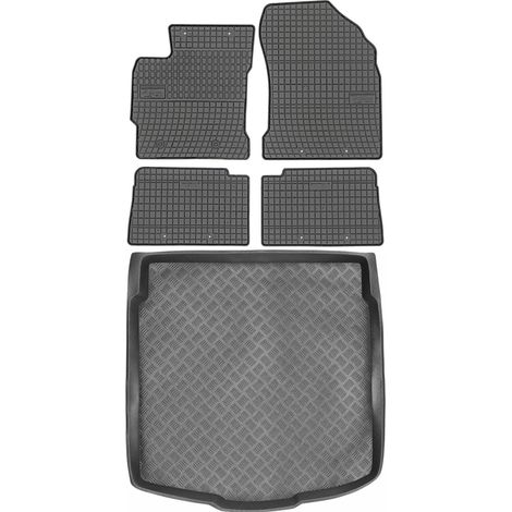 Toyota Auris II Kombi (2012–2018) – Set: Gummifußmatten + Kofferraummatte (1/5)