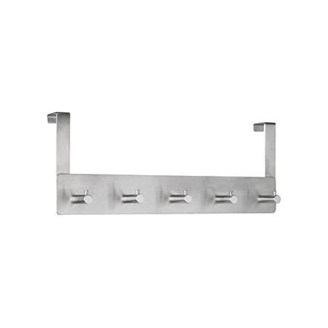 Türgarderobe 35 x 7,5 x 13,5 cm (B x H x T) Edelstahl gebürstet silber (1/3)
