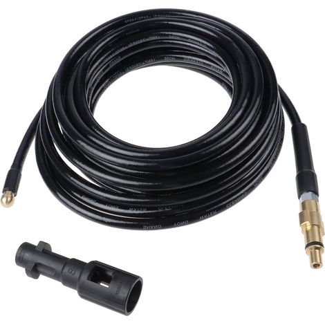 1 tuyau de nettoyage haute pression, 10 m, 40 mm, PVC anti-torsion, 160 BAR, pour débouchage canalisations (1/5)