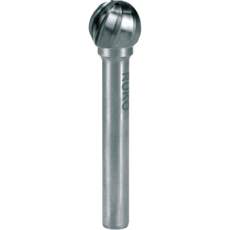 Frässtift KUD Ø 12mm Kopflänge 11mm Schaft-Ø 6mm Hartmetall Verzahnung Alu RUKO (1/5)