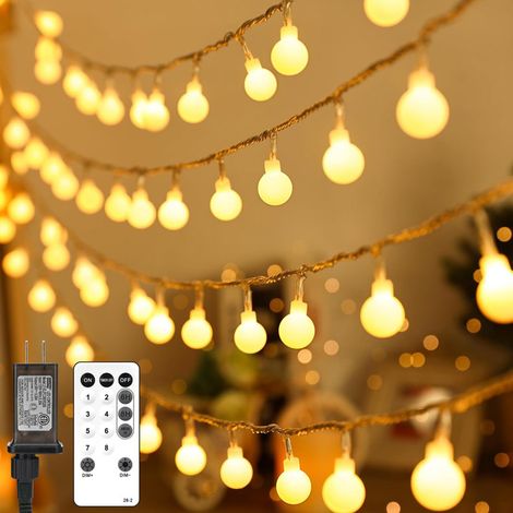 Guirlande lumineuse LED de 10 m (100 LED), décoration pour chambre, balcon, intérieur/extérieur. (1/5)