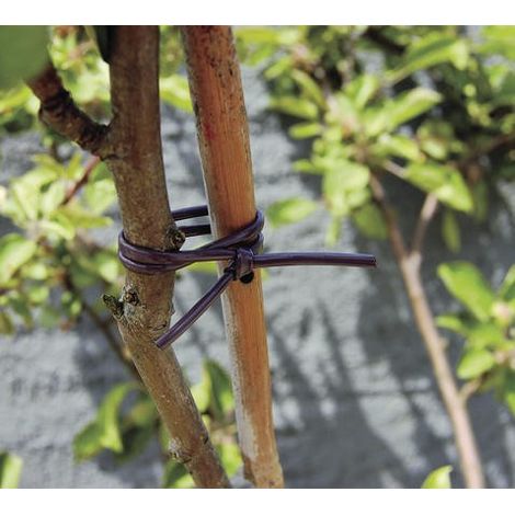Nortene – Lien élastique tubulaire marron 40m – PVC étirable pour croissance des arbres – Diamètre 2,5mm – Fabrication européenne
