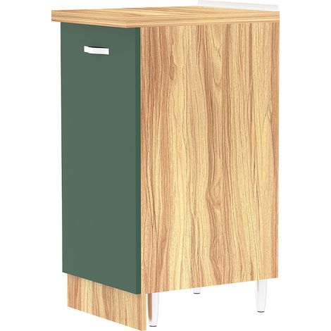 Mobile Base Cucina Componibile Minimal Colore Verde con 1 Anta e 2 Scomparti (1/5)