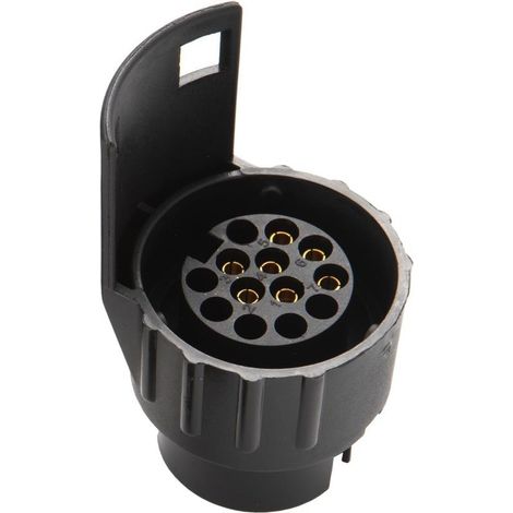 7 Vers 13 Broches Adaptateur De Remorque De Prise Femelle Vers Mâle 13 Broches, 12V Prise Remorque Connecteur Standard Européenne Pour Caravane, Camions, RV, Remorque (1/5)