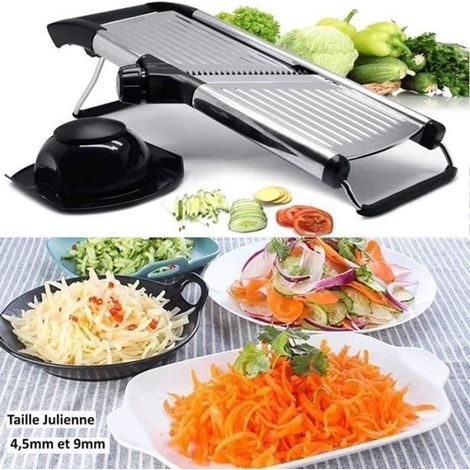 Mandoline de Cuisine - Mandoline - Réglable - Acier Inoxydable - Antidérapant - Multifonctionnelle (1/4)