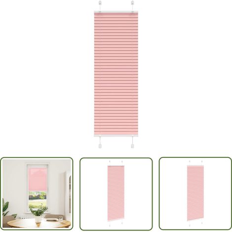 vidaXL Plissee Rosa 45x100 cm Stoffbreite 44,4 cm Polyester (1/5)