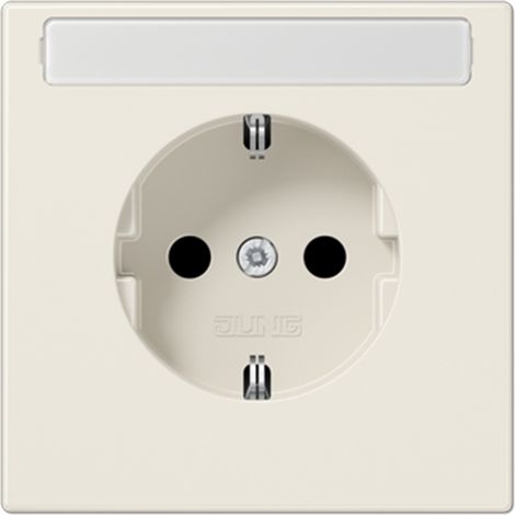 Jung Toma de corriente SCHUKO®, 16 A 250 V , con campo de rotulación, SAFETY+, duroplast, serie LS, blanco LS 1520 KINA