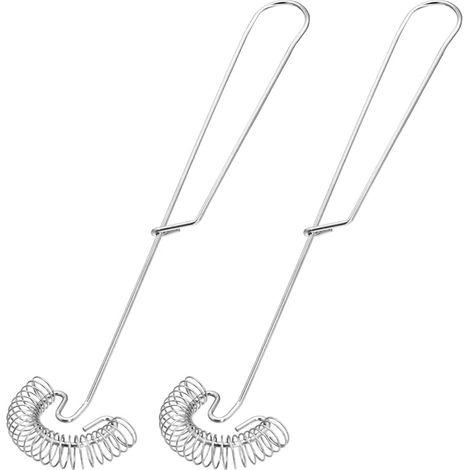 Batteur d'oeufs de cuisine Set de 2 pièces, batteur d'oeufs manuel en acier inoxydable, mini batteur batteur rotatif accessoires pour mélanger, mélanger, envoyer et faire mousser (1/5)
