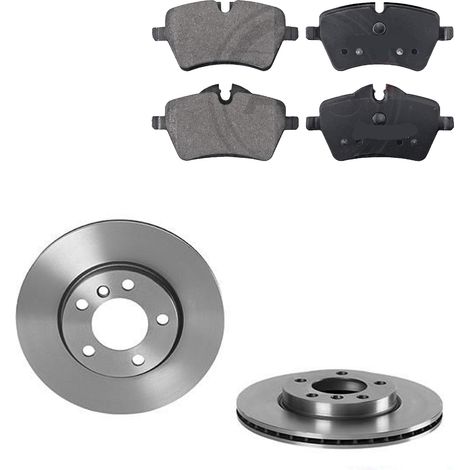 KIT FRENI ANTERIORI compatibile con MINI COUNTRYMAN (R60) - DISCHI + PASTIGLIE OEM: P 06 086 / 18148 , 18149 /SOSTITUZIONE DIRETTA/BASSA POLVERE/SILENZIOSO