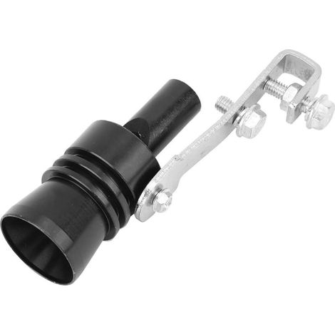 Sifflet Echappement Voiture Turbo Sound d'échappement sifflet, Turbo Sifflet Tuyau d'échappement Blow-Off Simulator Valve en aluminium sifflet Pipe échappement Blow-Off (Noir) (1/5)