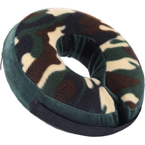 Collier Gonflable Pour Chien - Protection Douce Et Réglable - Tissu Confortable Lavable En Machine - Taille Ajustable Pour Animaux De Compagnie (1/5)