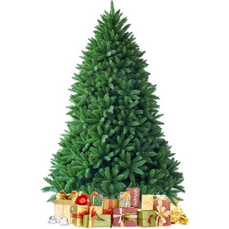 Albero di Natale 180cm con 1250 rami in PVC Abete artificiale con cerniere e base metallica (1/4)