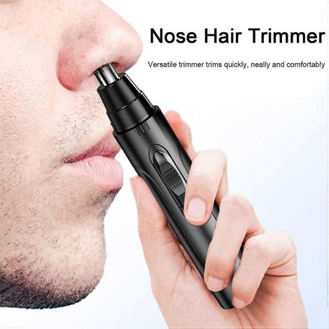 Tondeuse nez et oreilles 12,8 cm, tondeuse électrique, rechargeable par USB, tondeuse sourcils indolore, pour hommes et femmes (1/5)