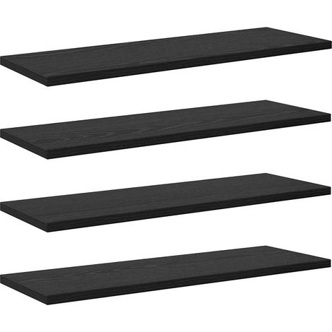 Maison Exclusive - Regalbrett 4 pcs Schwarz 60 x 20 x 1,5 cm Holz (1/5)