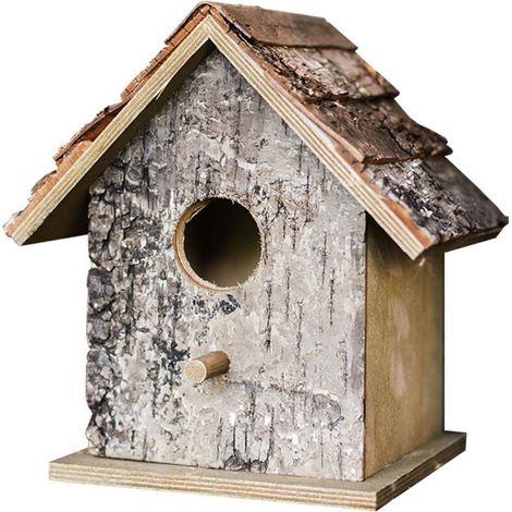 Mini-Vogelhaus aus Holz, feuchtigkeitsbeständiges Hänge-Vogelhaus für Terrasse oder Garten. Mit Öffnung und weicher Oberfläche, damit die Vögel warm bleiben. (1/5)
