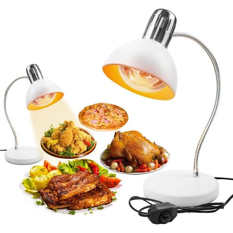 275W Commercial Heat Lamp, 360° Adjustable Lamp Holder, Portable and Stable Keep Food Warm in Buffets, Fast Food Restaurant, BBQ, Home Cooking (1/5)