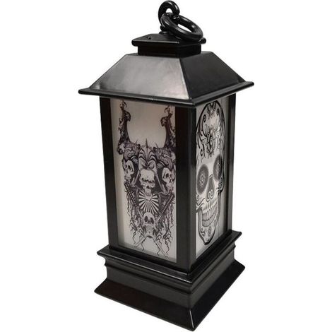 Lanterne LED Halloween à piles pour table - Décoration de fête lumineuse (1/5)