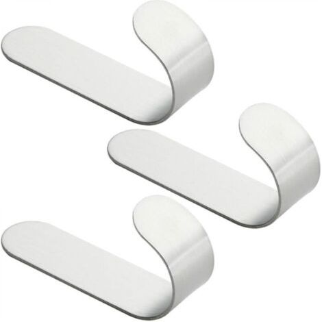 3 x Crochets adhésifs pour serviettes, Crochets pour serviettes, Crochets pour serviettes de salle de bain, Crochets adhésifs muraux, Porte-torchons, Crochets pour serviettes de cuisine, Crochets et c (1/4)