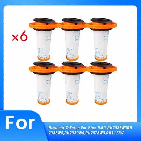 Ersatzfilter für den X-FORCE FLEX 9.60 Akku-Staubsauger – Kompatible Filterkartuschen, 6er-Pack, für optimale Reinigung (1/5)