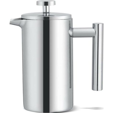 350ML French Press Coffee Maker Double Wall Heat Resistant Coffee Pot Stainless Steel Insulated Coffee Presser and Tea Pot 3 Level Filtration System