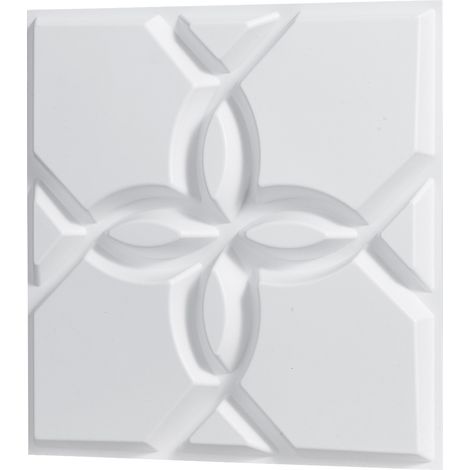 Mophorn 3D-Wandpaneele, 33er-Pack 30 x 30 cm PVC-Fliesen mit modernem Blumenmuster, 30 m² Deckkraft, Akzentpaneel für Decke, Schlafzimmer, Wohn- und Spielzimmer, Mattweiß