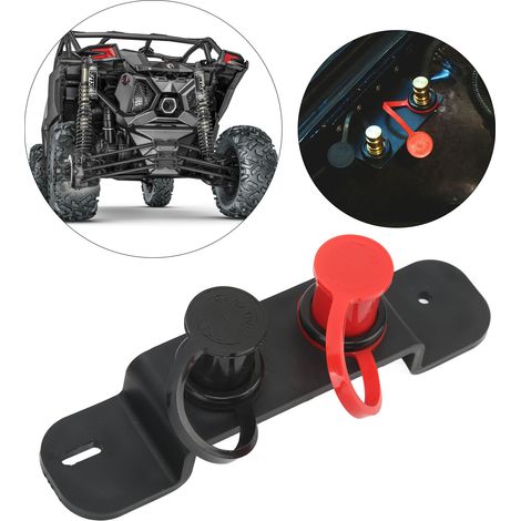 Kit de bornes de démarrage pour chargeur de batterie à distance pour UTV, VTT, voitures, camions, camping-cars, tracteurs, tondeuses, bateaux diesel (1/5)