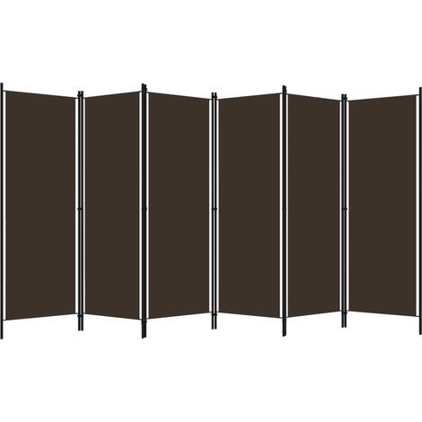 Paravent Cloison de séparation 6 panneaux, Pour Jardin, Balcon, Terrasse Marron 300x180 cm OIB3518E (1/5)