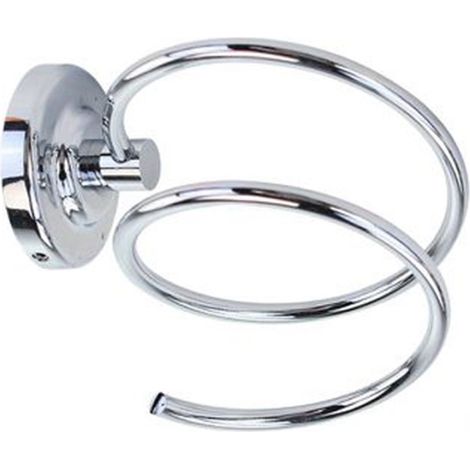 Cleafe - Supporto Porta Phon Asciugacapelli Fissaggio A Parete Muro Moderno Bagno 79806 - (1/2)