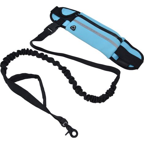 Sacoche de ceinture de sport avec laisse réfléchissante élastique anti-choc pour course, bleu ciel (1/5)