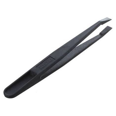 Pinzas electronica plastico punta plana antiestatico  Negro (1/3)
