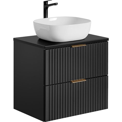 Mueble lavabo individual 60cm Adriel Negro (1/4)