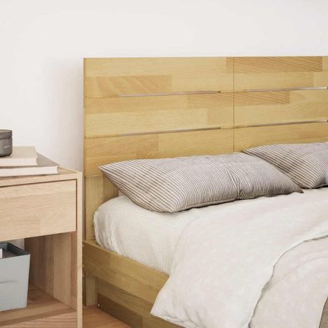 Tête de lit 120 cm en bois massif de chêne (1/5)
