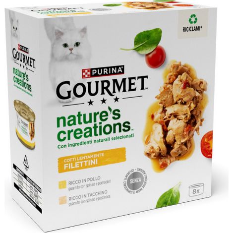 Filettini di Pollo Natures Creations 8x85 g Purina