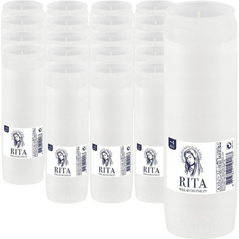 Bolsius Rita 4 giorni di durata, inserti per candele di paraffina, 20 pezzi (1/5)